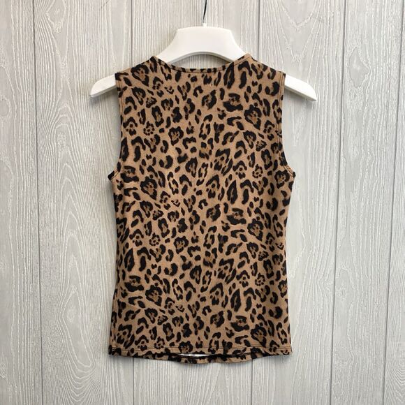 L'Agence Brown Leopard Shelly Tank Blouse XXS - Picture 8 of 8